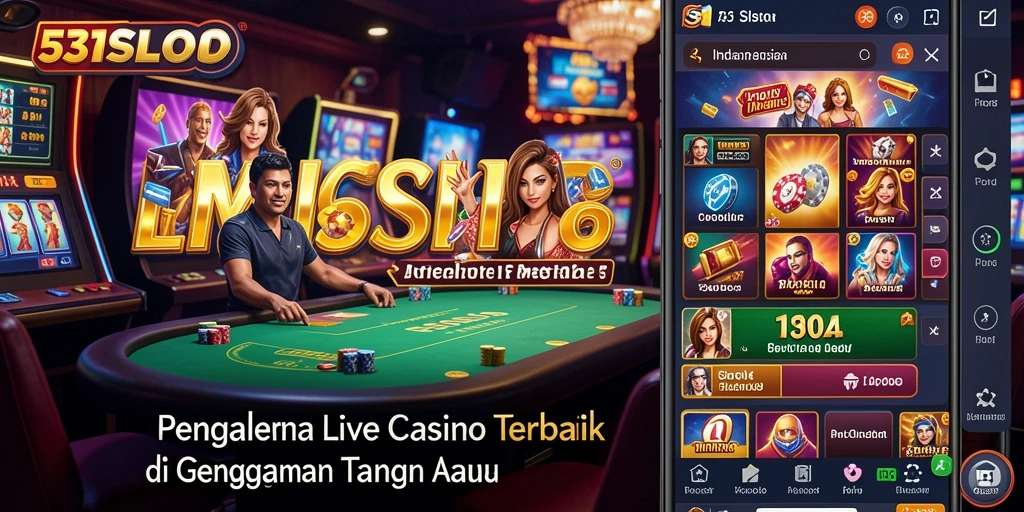 Screenshot utama 531SLOT menunjukkan gameplay Live Casino yang mendebarkan.