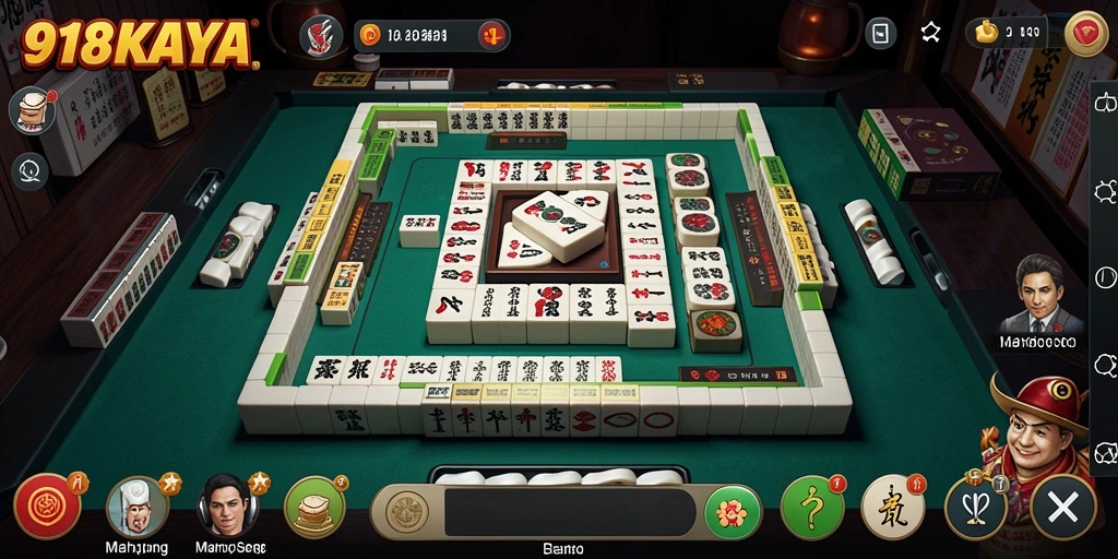 Tampilan permainan Mahjong yang menarik di 918KAYA.