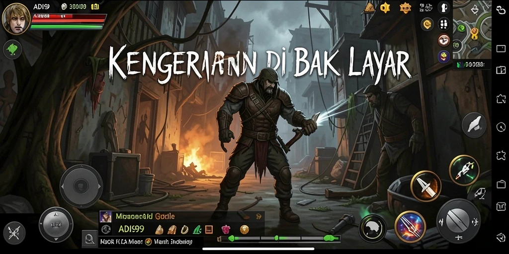 Gameplay menegangkan dari permainan horror ADI99 yang menakutkan.
