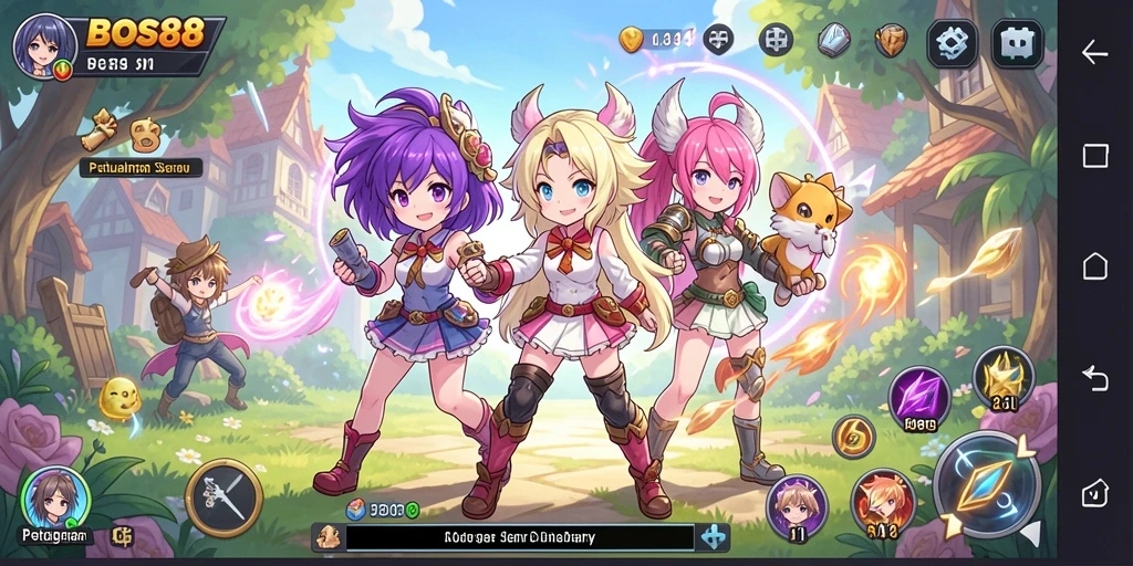 Tampilan gameplay seru dengan karakter Anime favorit.