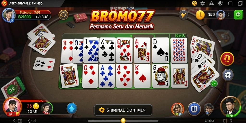 Tampilan permainan Domino yang menarik dan seru