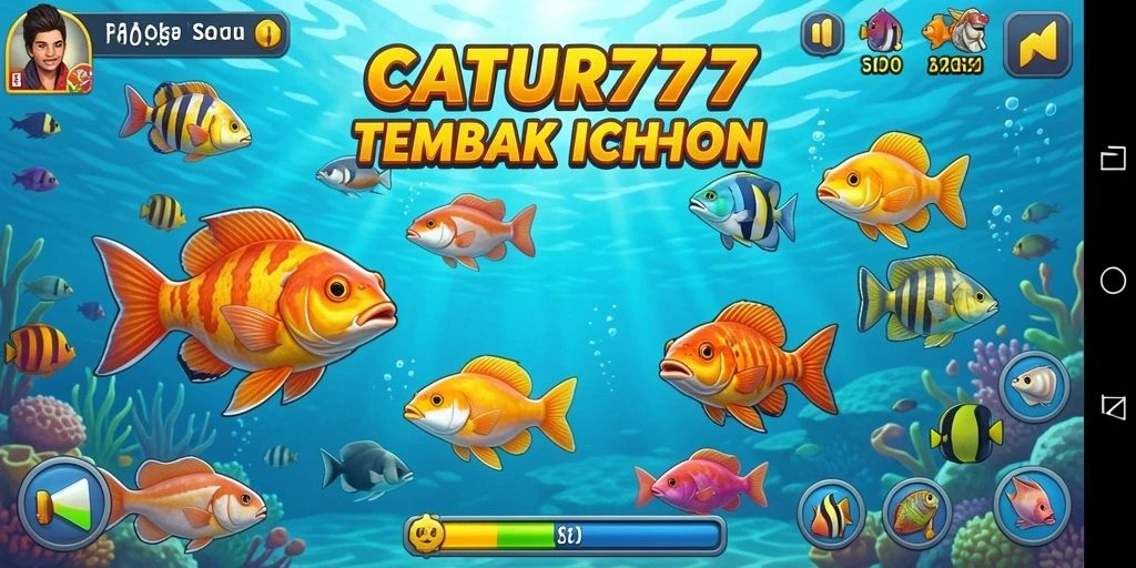 Tangkapan layar utama menunjukkan aksi menembak ikan yang mendebarkan di CATUR777.