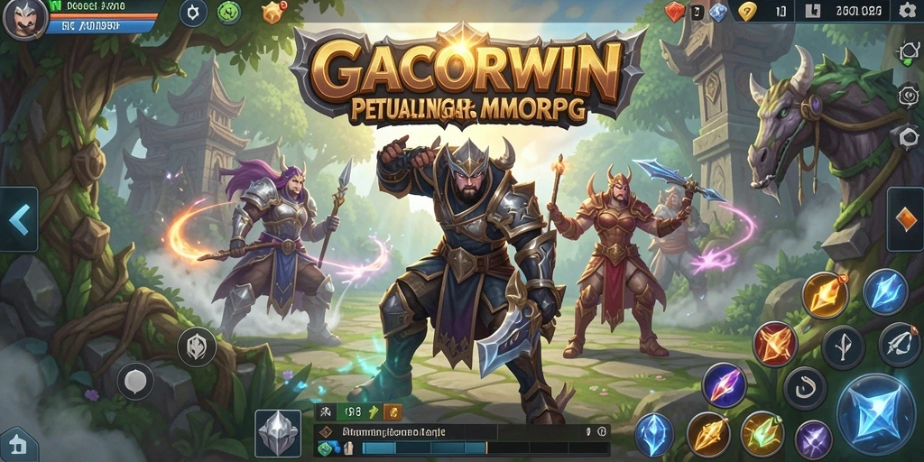 Tampak permainan seru di dunia GACORWIN dengan aksi dan grafis menawan.